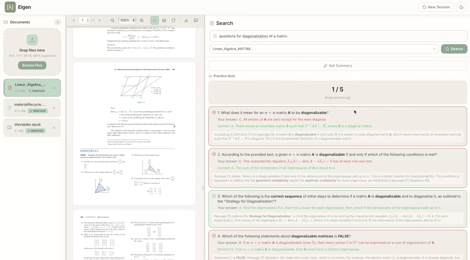 Eigen semantic search results