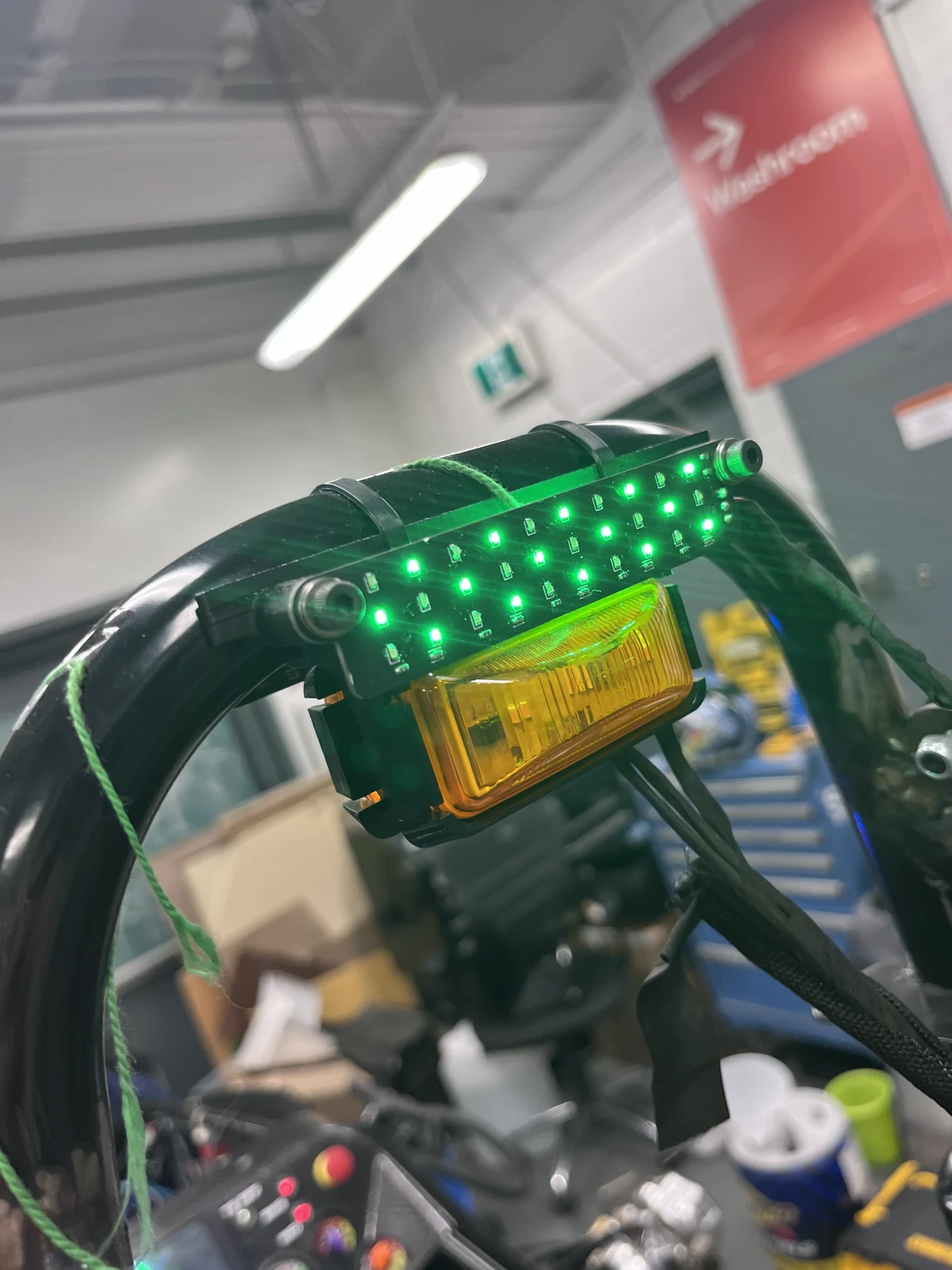 Front of the tractive system status indicator printed circuit board